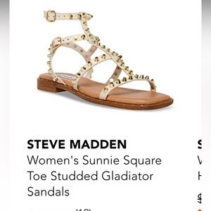 STEVE MADDEN
Women's Sunnie Square
Toe Studded Gladiator
Sandals
